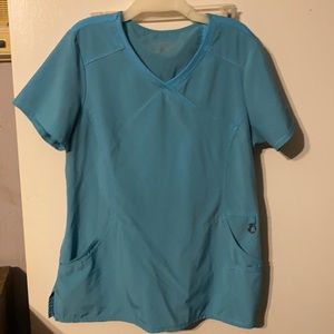 Cherokee infinity scrub tops x2, teal color, size medium